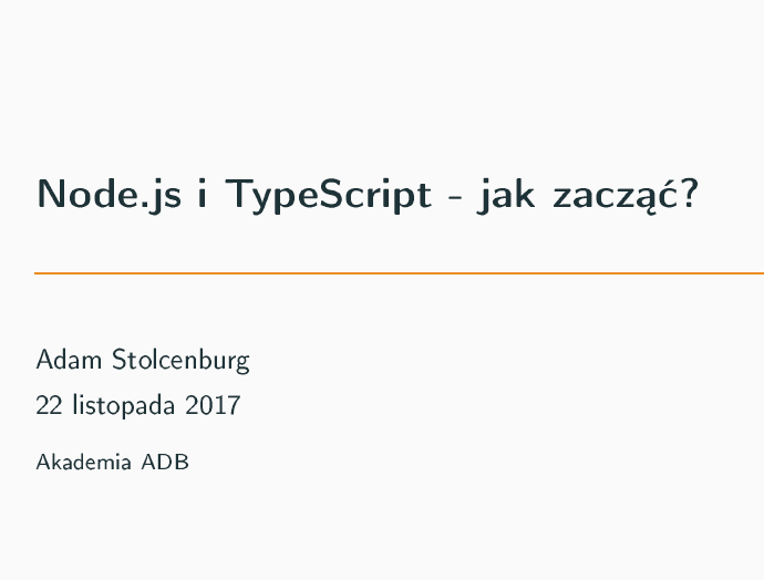 Wykład - Node.js i TypeScript